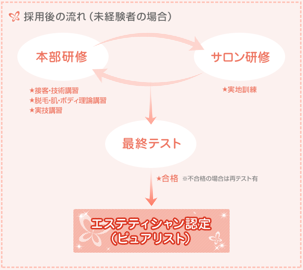 採用後の流れ(未経験者の場合)